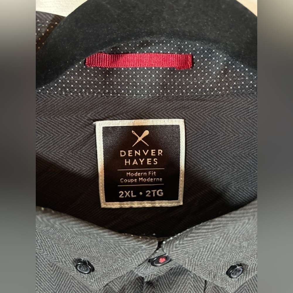 Denver Hayes Modern Fit Men Shirt Size 2XL Used - Picture 3 of 9